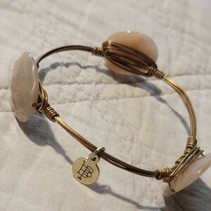 Bourbon & Boweties Rose Quartz Bangle Bracelet